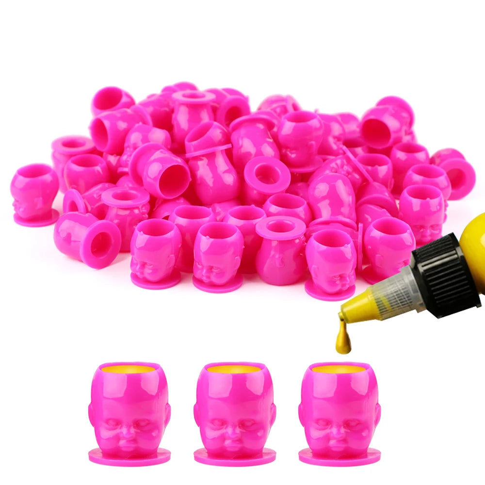 50pcs Plastic Disposable Tattoo Ink Cups